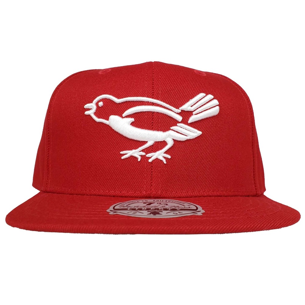 Baltimore Orioles Mitchell & Ness‎ MLB Fitted 7 3/4 Liberty Fit Hat Cap Red NWT